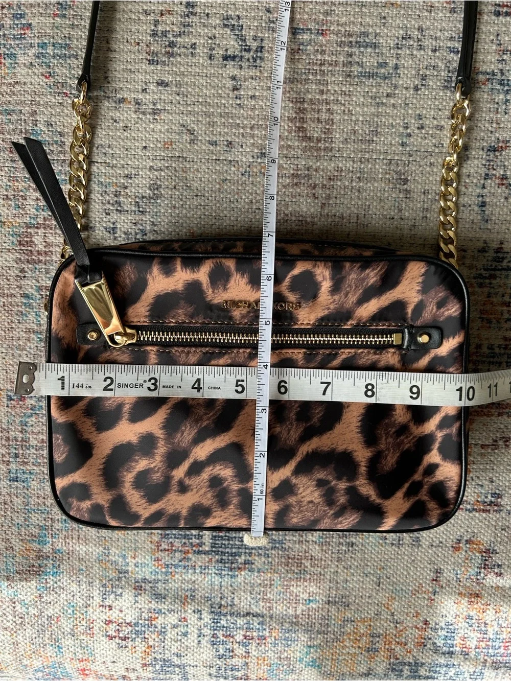 Michael Kors Brown & Black Leopard Print Crossbody Bag - Picture 8 of 8